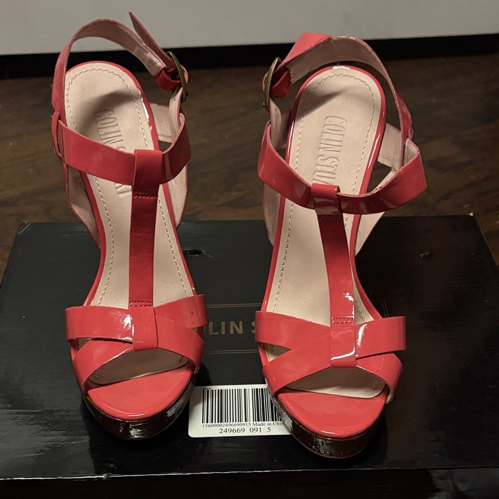 Colin Stuart Glossy Red Sandals